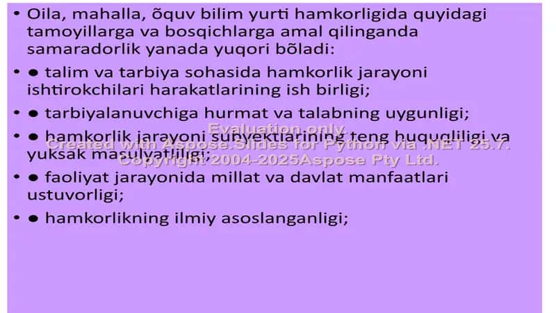 Tarbiya jarayonida oila mahalla hamda talim muassasalarining hamkorligini yõlga qõyish shakl va metodlari 2