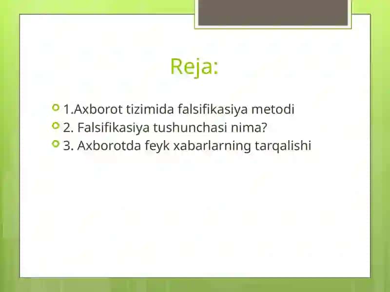 Axborot tizimida falsifikasiya metodi 2
