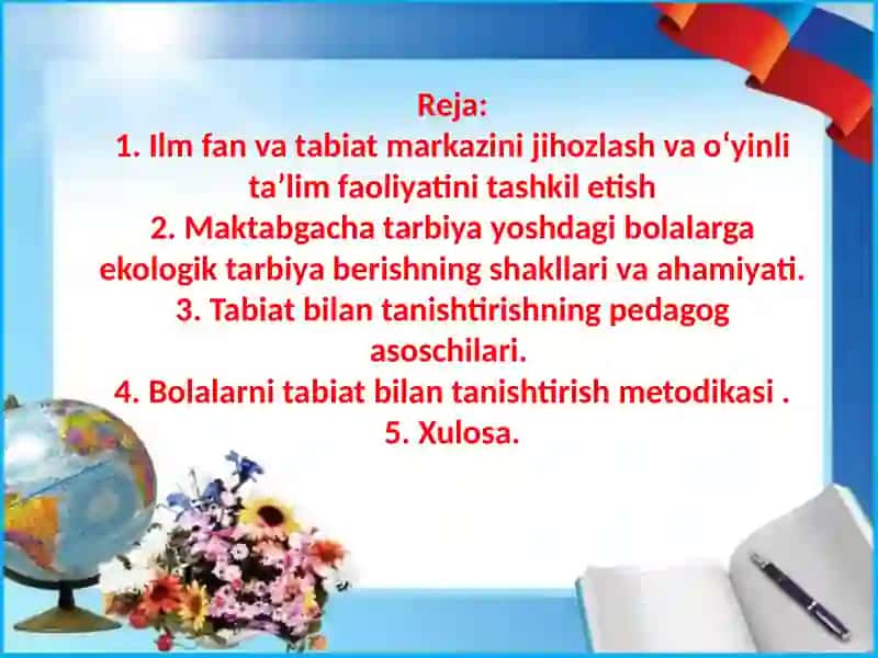 Tabiat bilan tanishtirish metodikasining ilmiy nazariyasoslari 2