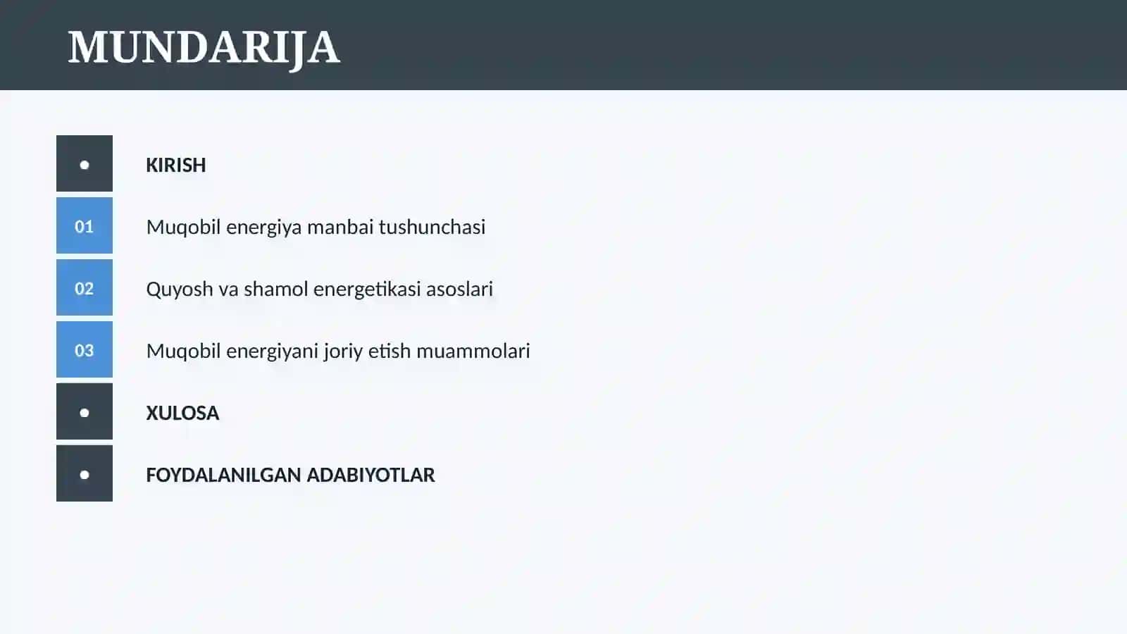 MUQOBIL ENERGIYA MANBALARI VA ULARNING TURLARI 2