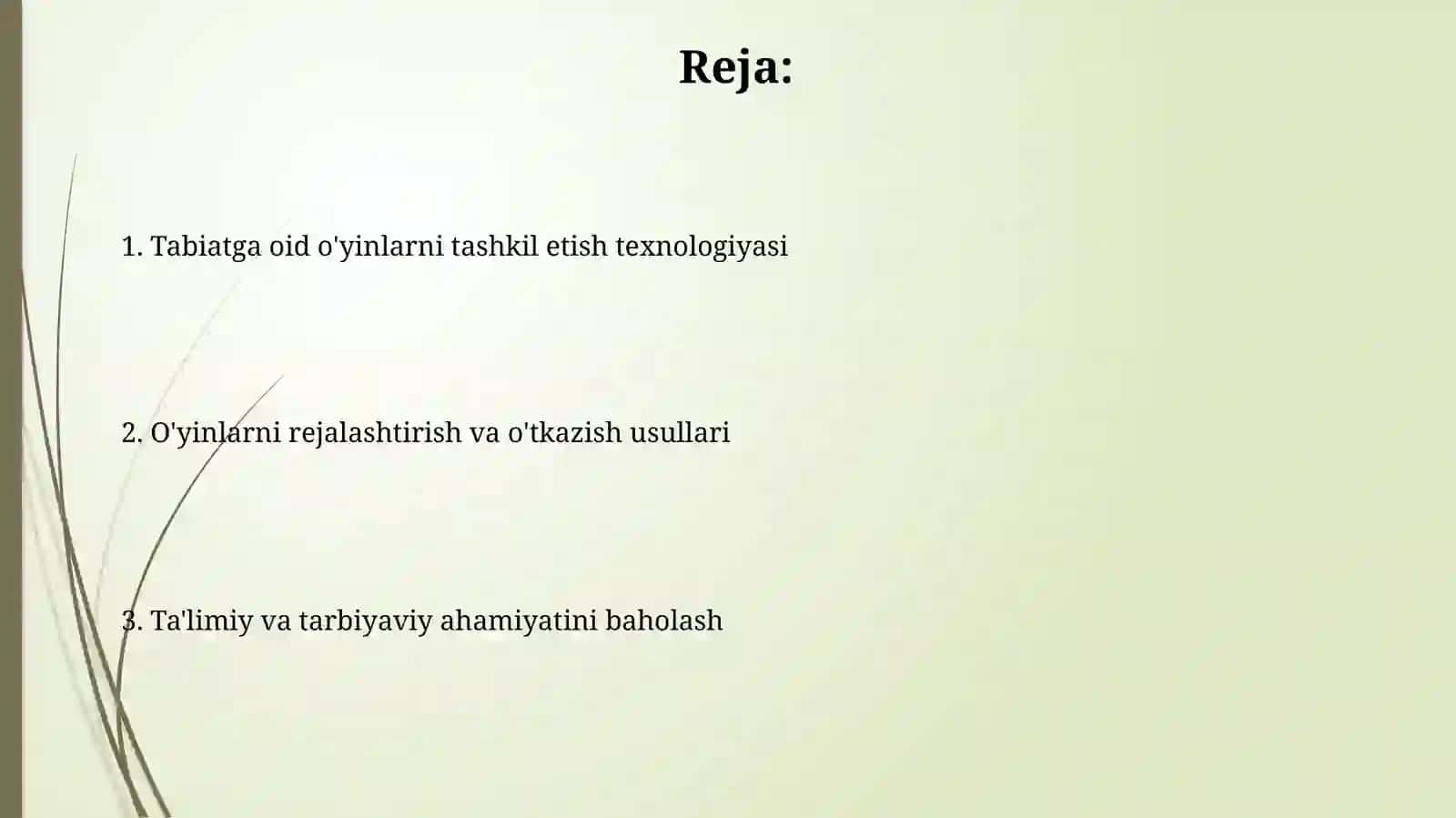 Tabiat bilan tanishtirish metodikasiga asosida bolalar o'yinlarini tashkil etish texnologiyasi 2
