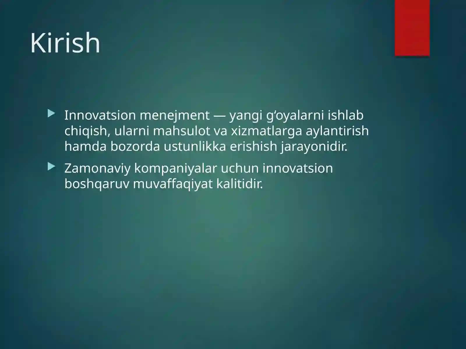 Innovatsion menejment 2
