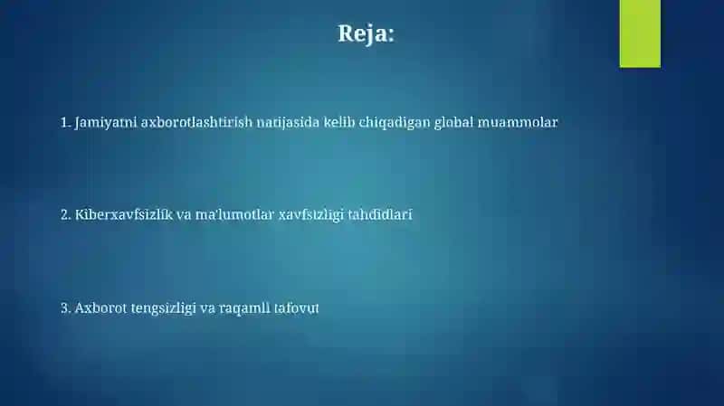 Axborot tengsizligi va raqamli tafovut 2
