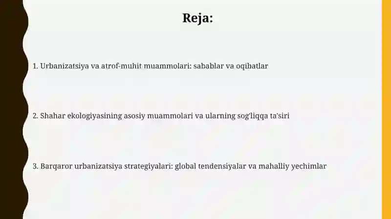 Urbanizatsiya va Atrof-muhit Muammolari 2