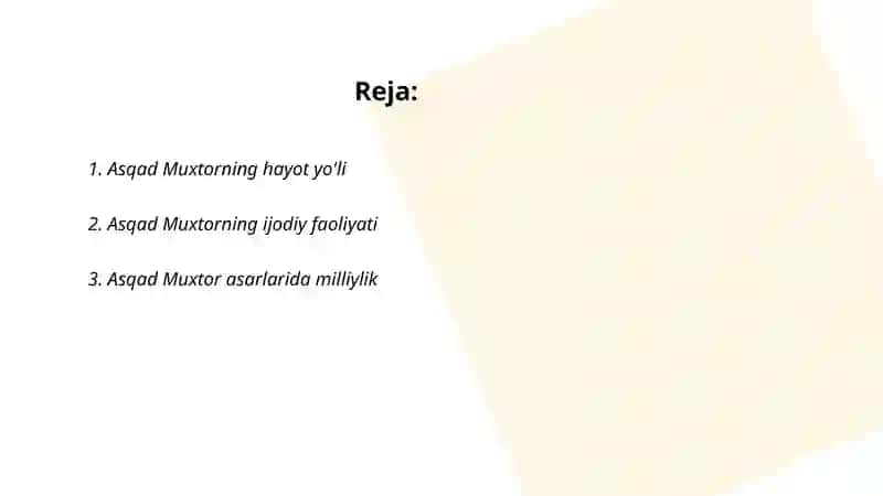 Asqad Muxtor hayoti va ijodini interaktiv metodlar asosida tushuntirish 2