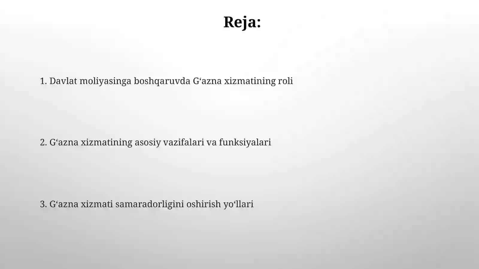 Davlat moliyasinga boshqaruvda Gʻazna xizmatining roli 2