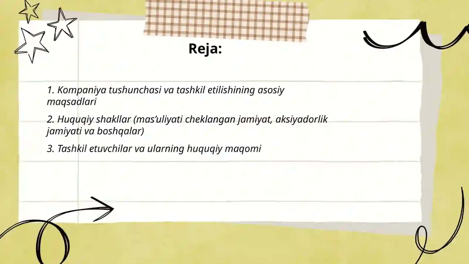 Kompaniyaning tashkil etilishi 2