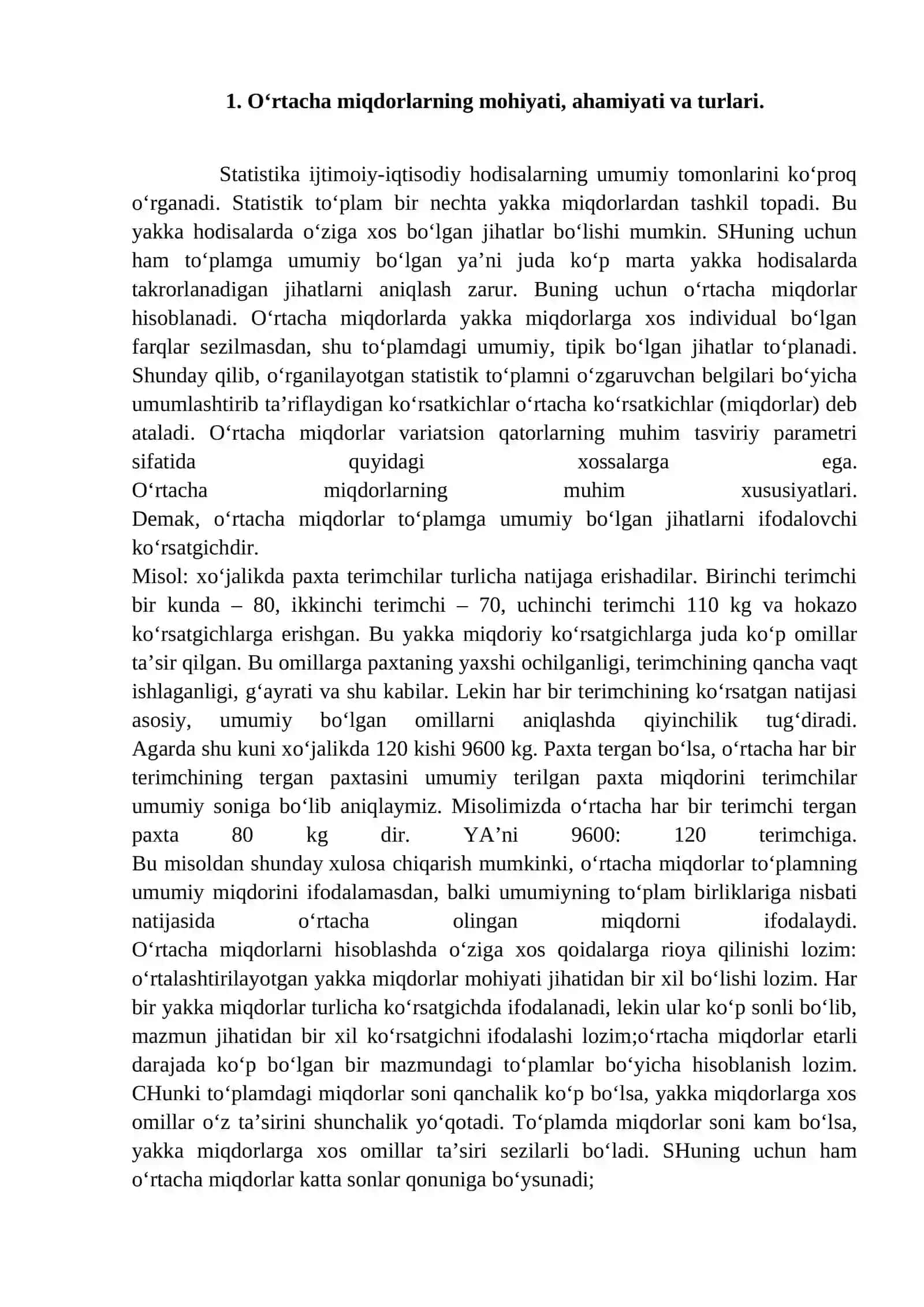 O’rta arifmetik sonni topishga doir masalalar 2