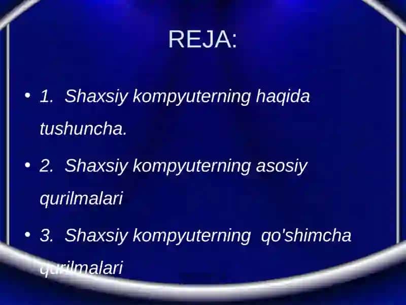 Shaxsiy kompyuterlarning qurilmalari 2