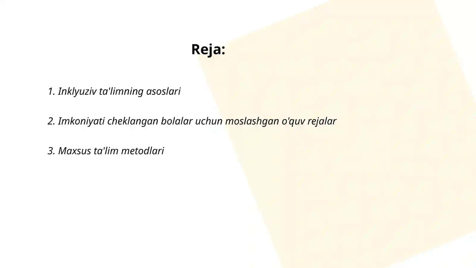 Inklyuziv ta'limning asoslari 2