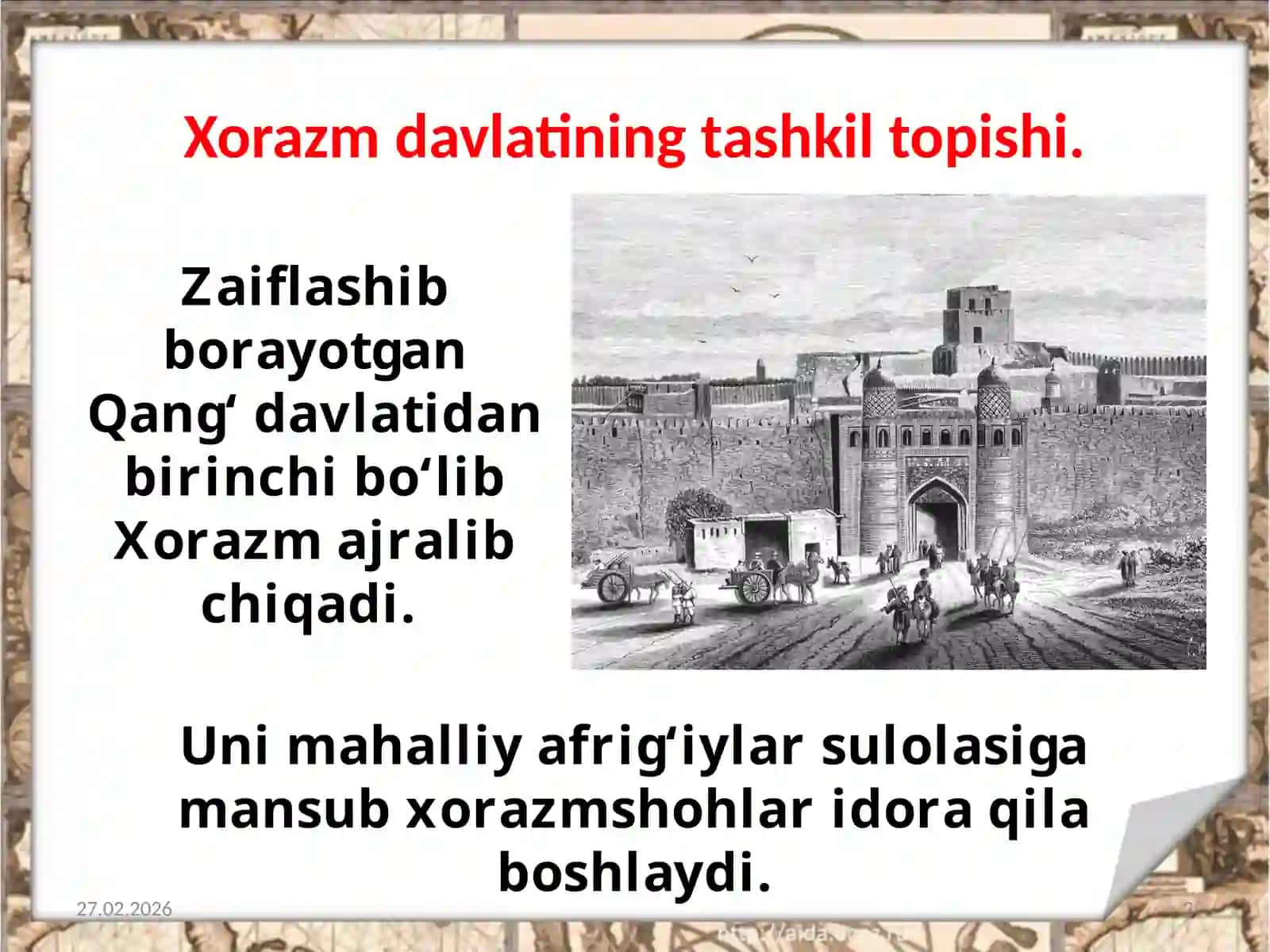 Xorazm Xioniylik Davlatlari Tarixi 2