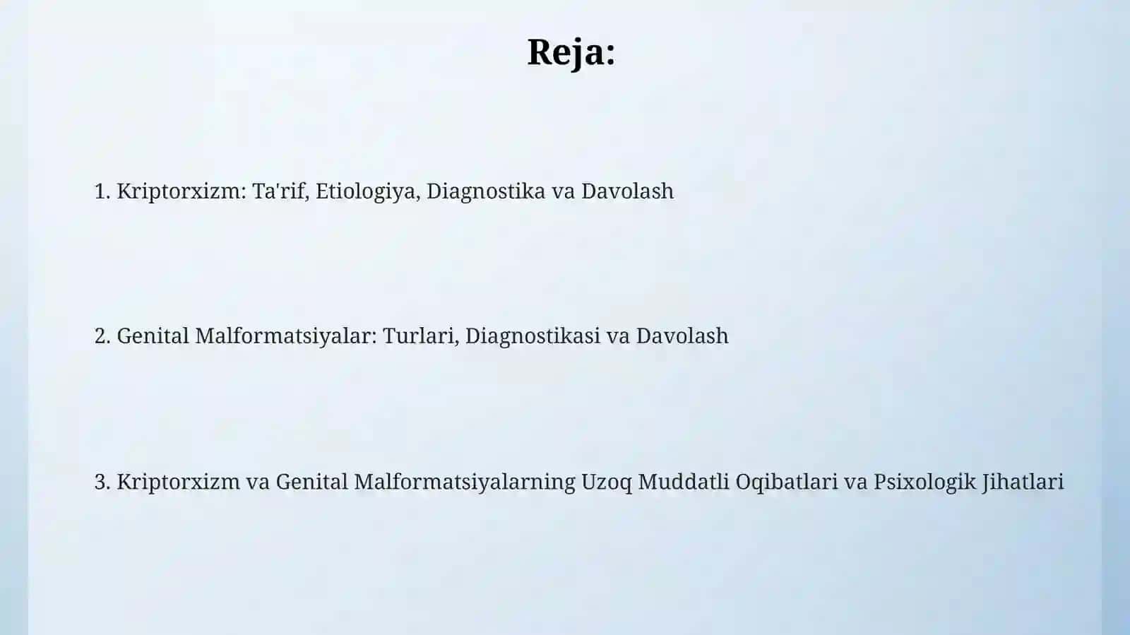 Moyakning yorg‘oqqa tushish jarayoni va jinsiy a’zolarning rivojlanish nuqsonlari 2