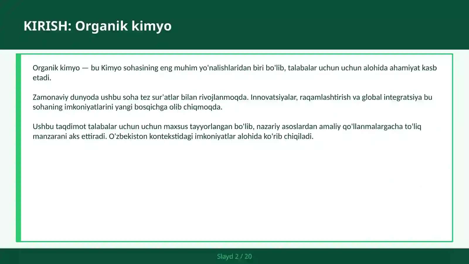 Organik kimyo 2