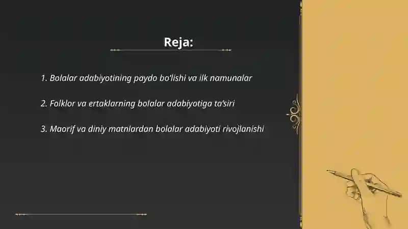 Bolalar adabiyoti tarixi 2