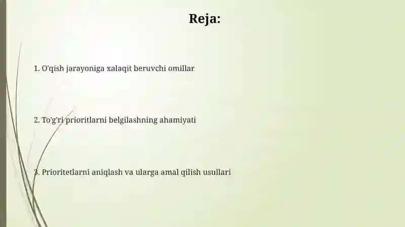 O'quv jarayonida ustuvorliklarni to'g'ri belgilash 2