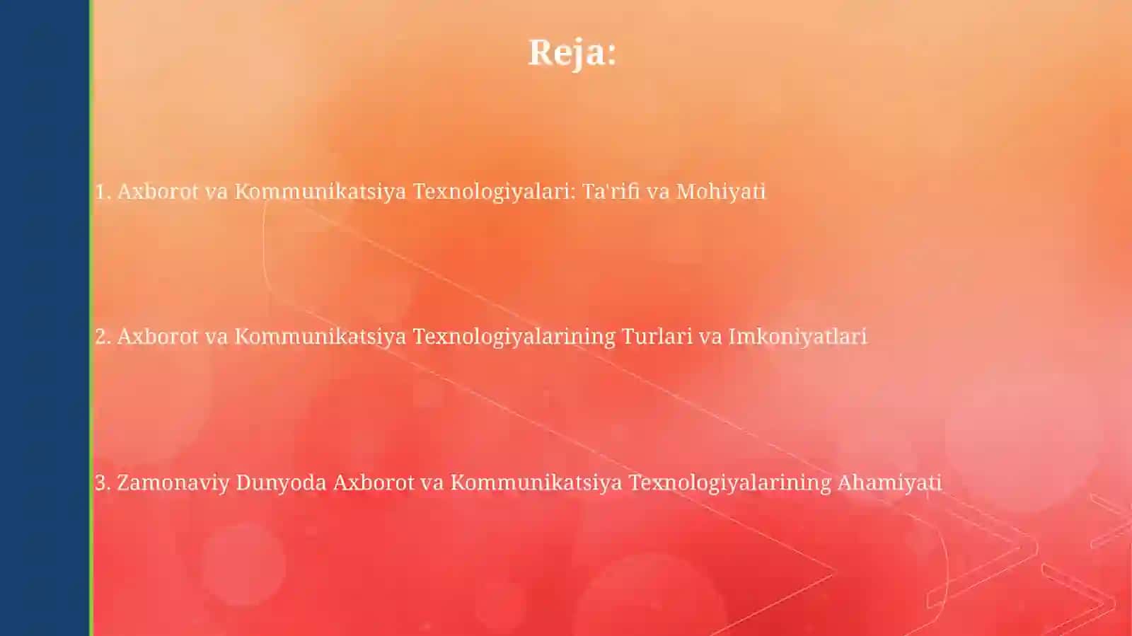 Axborot kommunikatsion texnologiyalarihaqidamaʼlumot 2