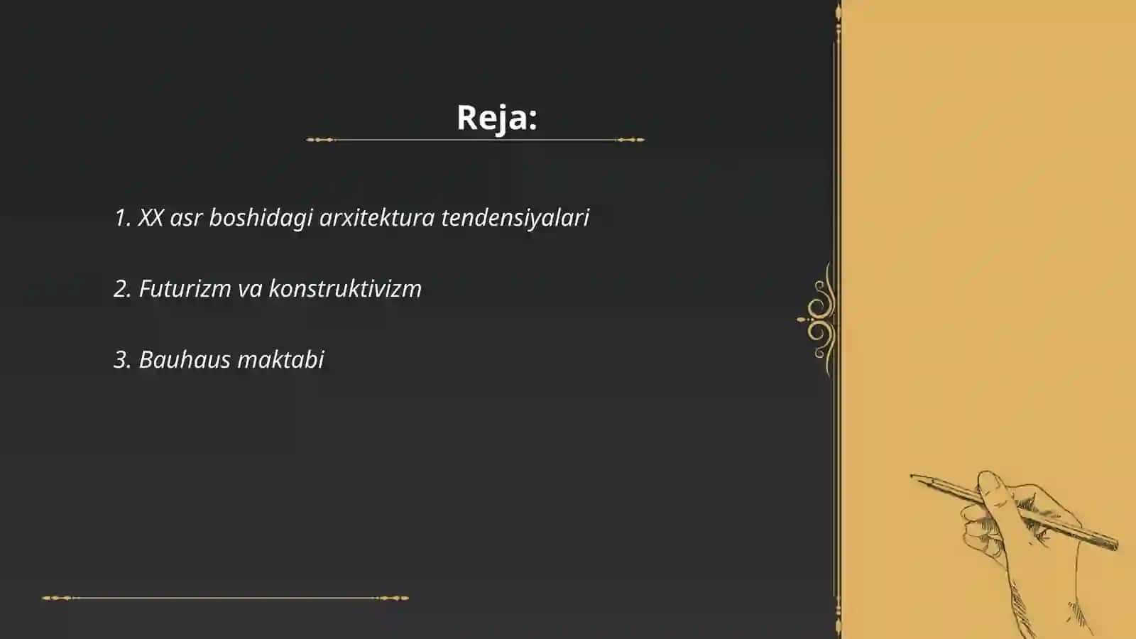 XX asr arxitekturasi modern 2
