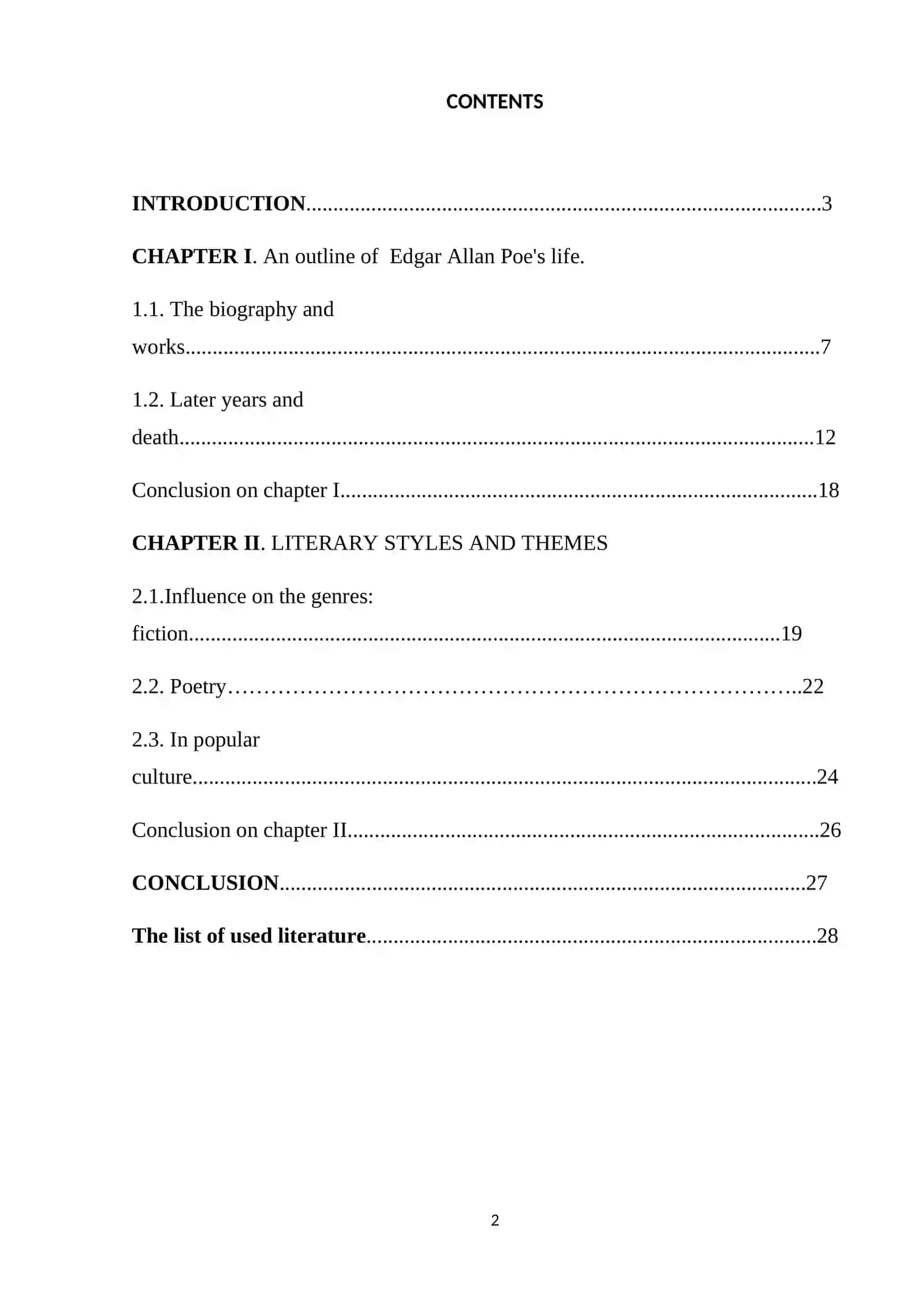 Features of fiction in the works of E.Po 2