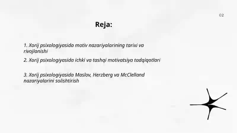 Xorij psixologiyasida motiv va motivatsiya muammosi 2