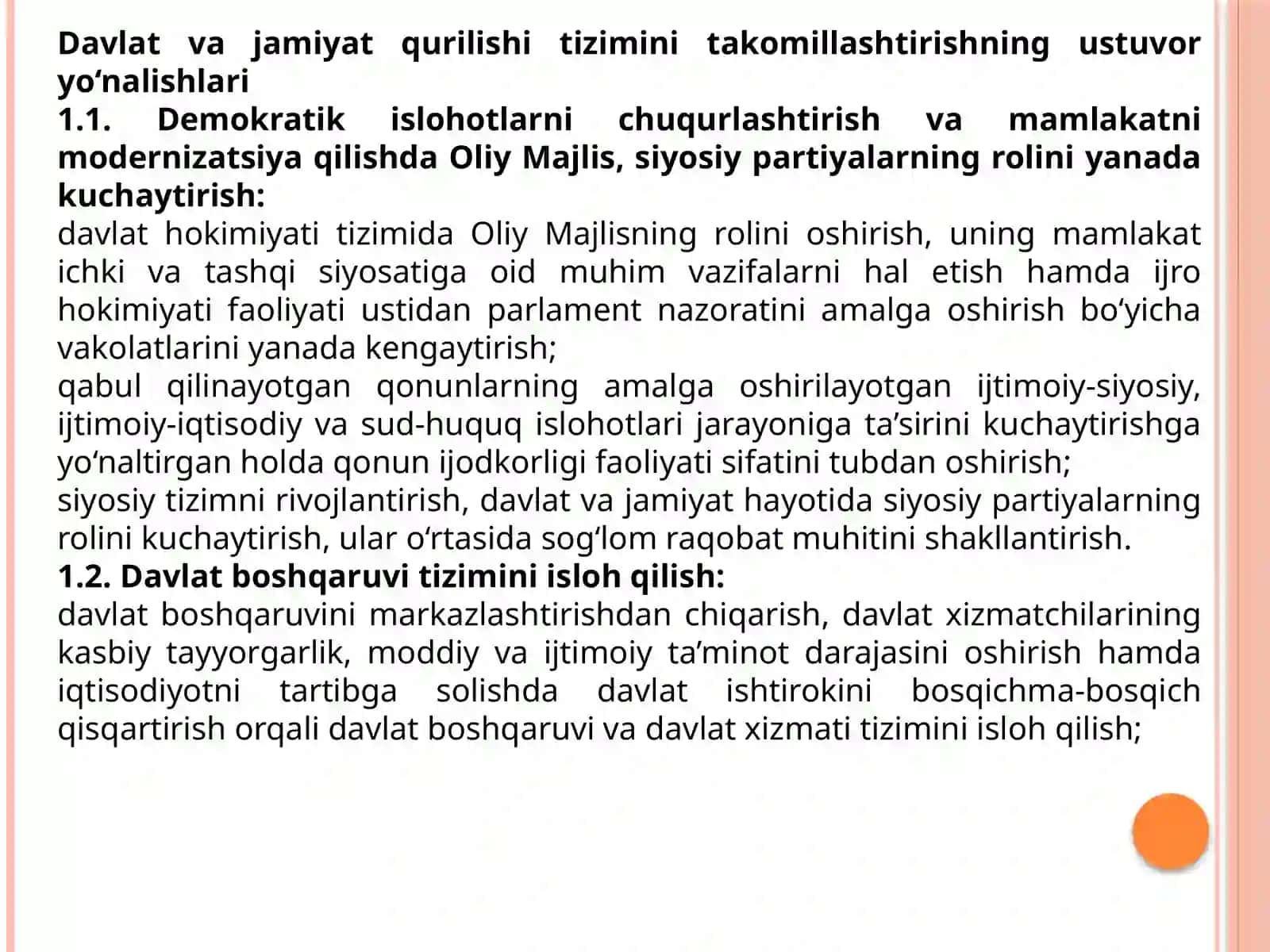 YANGI О’ZBEKISTONDA XALQCHIL VA INSONPARVAR DAVLAT QURISHNING IJTIMOIY-SIYOSIY AHAMIYATI. 2