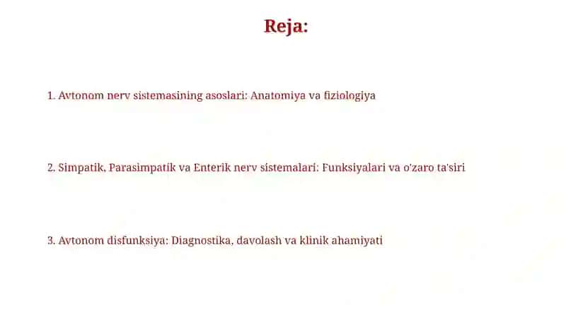 Avtonom nerv sistemasi anatomiyasi 2