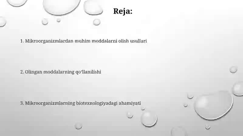Mikroorganizmlardan zarur moddalar sintezlab olish 2