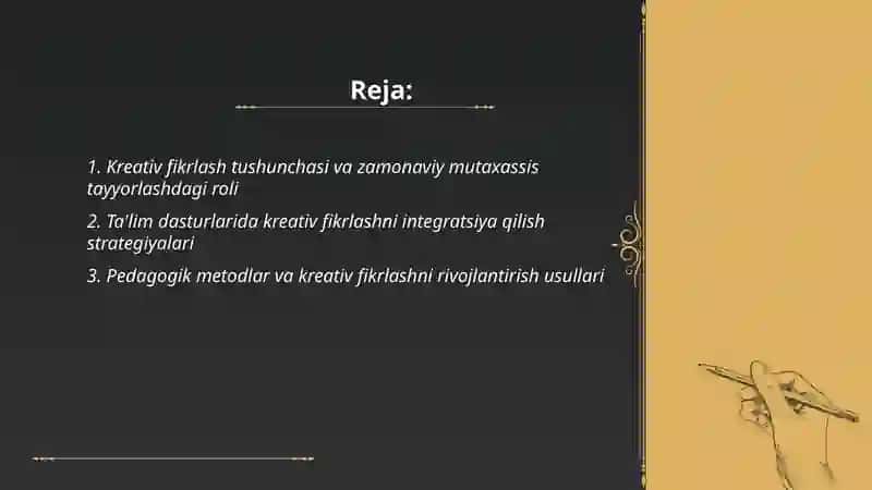 Zamonaviy mutaxassis tayyorlashda kreativ fikrlash 2