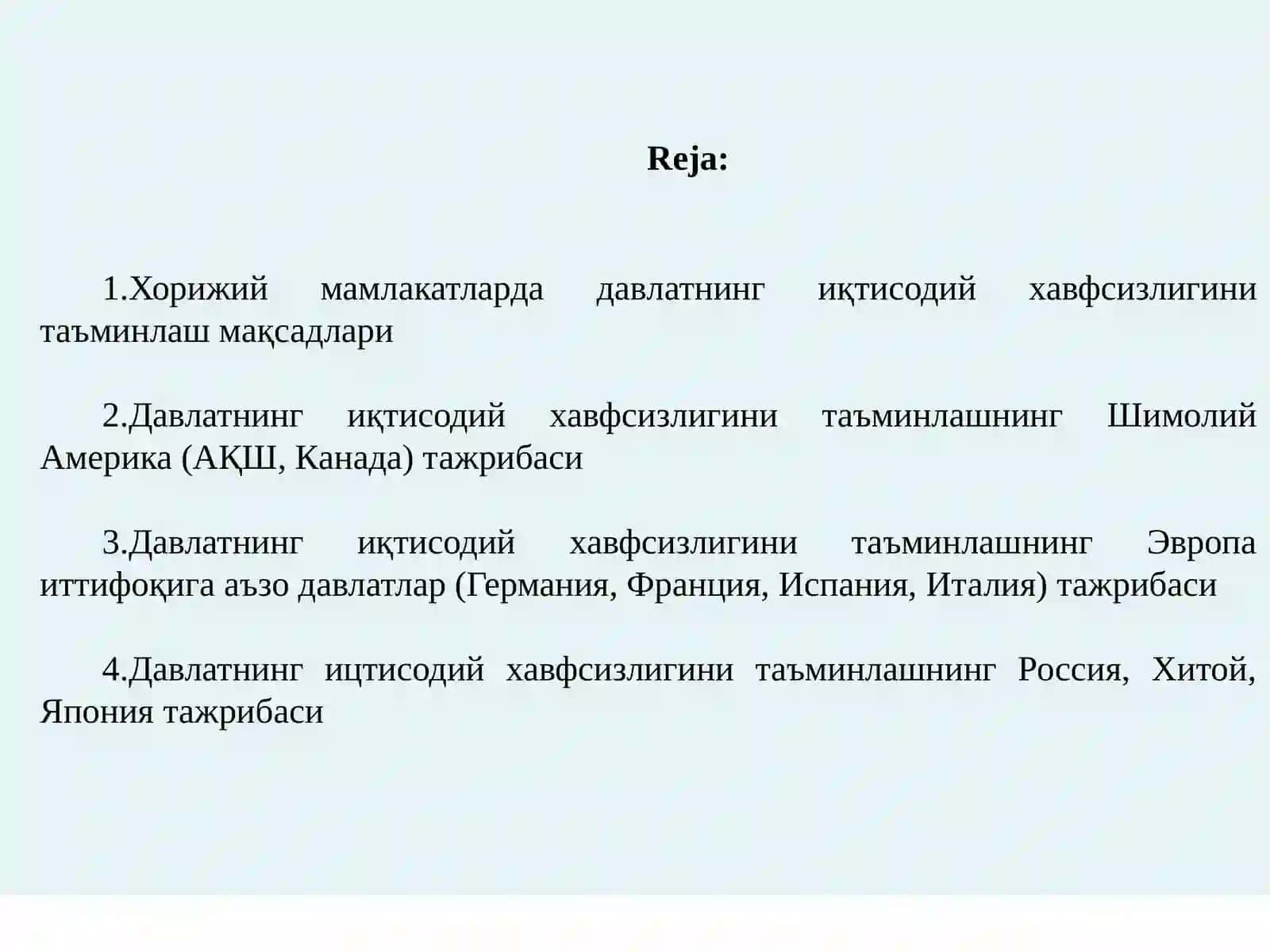 Иқтисодий хавфсизлик 2