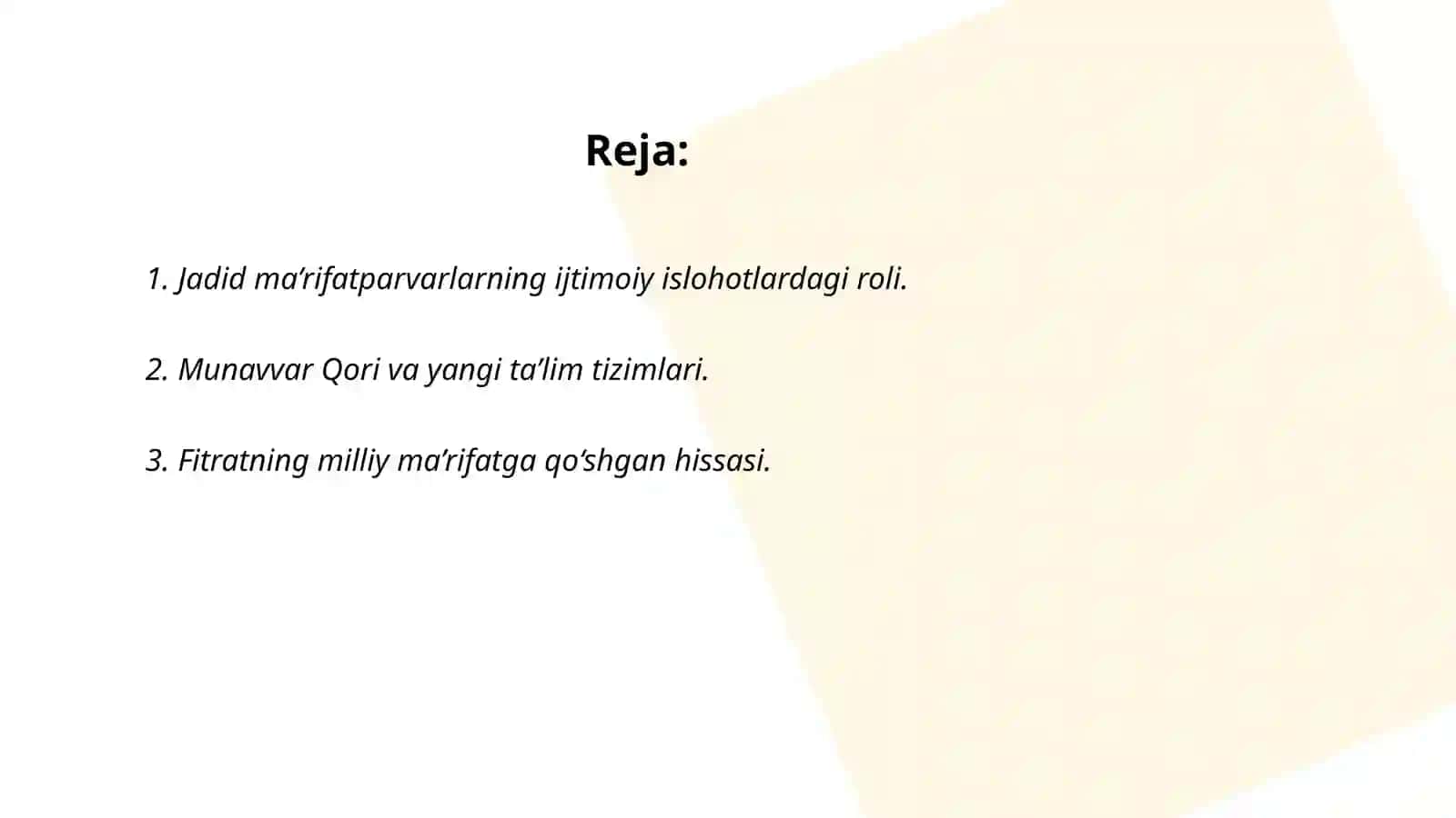 Jadid ma’rifatparvarlarning o‘lka ijtimoiy-madaniy hayotida tutgan o‘rni 2