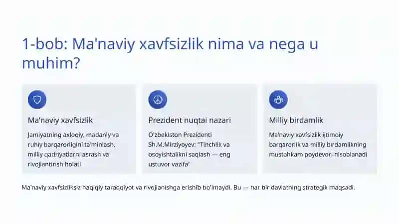 Ma'naviy Xavfsizlik Masalalari: Jamiyatimizning Asosiy Qadriyatlarini Himoya Qilish 2