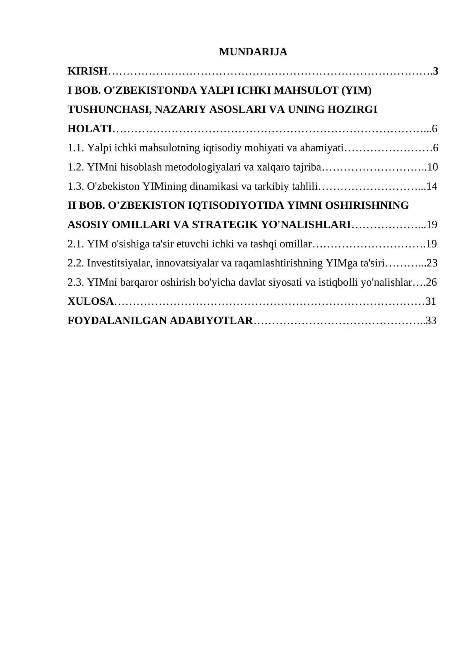 O'zbekistonda yalpi ichki mahsulotni ko'paytirish omillar va yo'llari 2