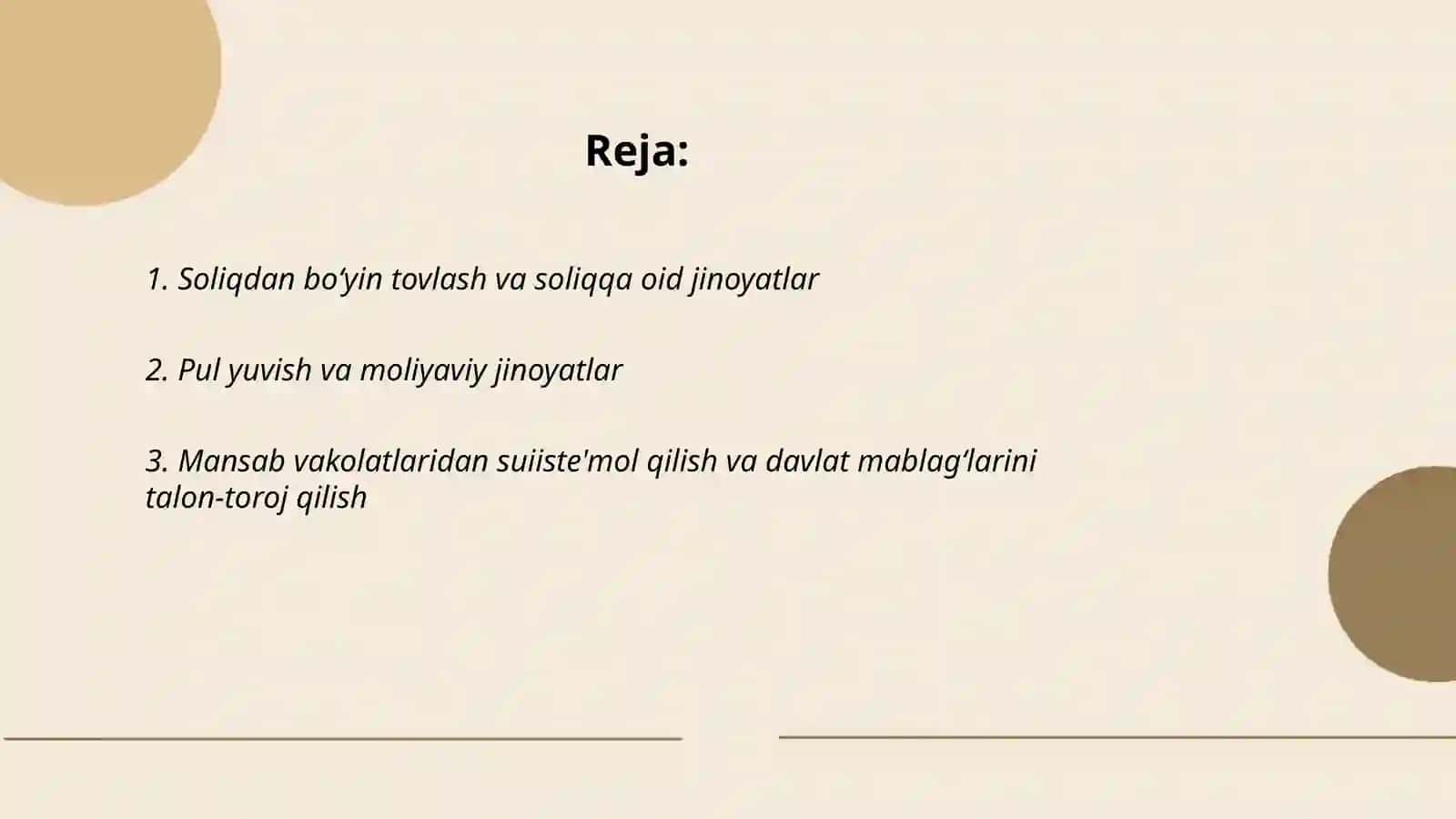 Soliqdan bo‘yin tovlash va soliqqa oid jinoyatlar 2