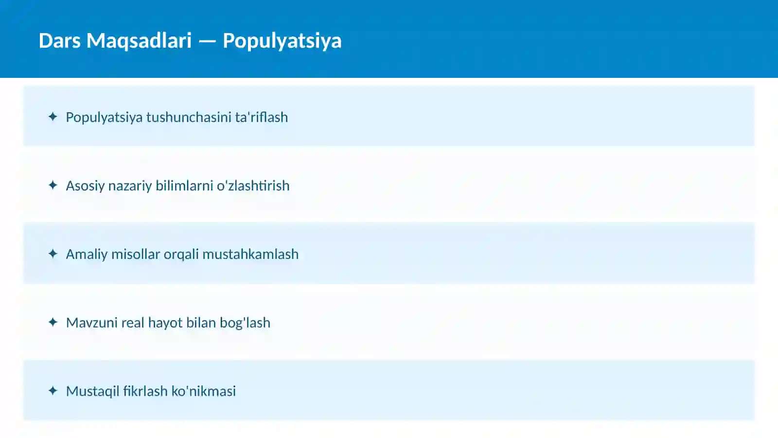 Ekologiya dars ishlanma 2