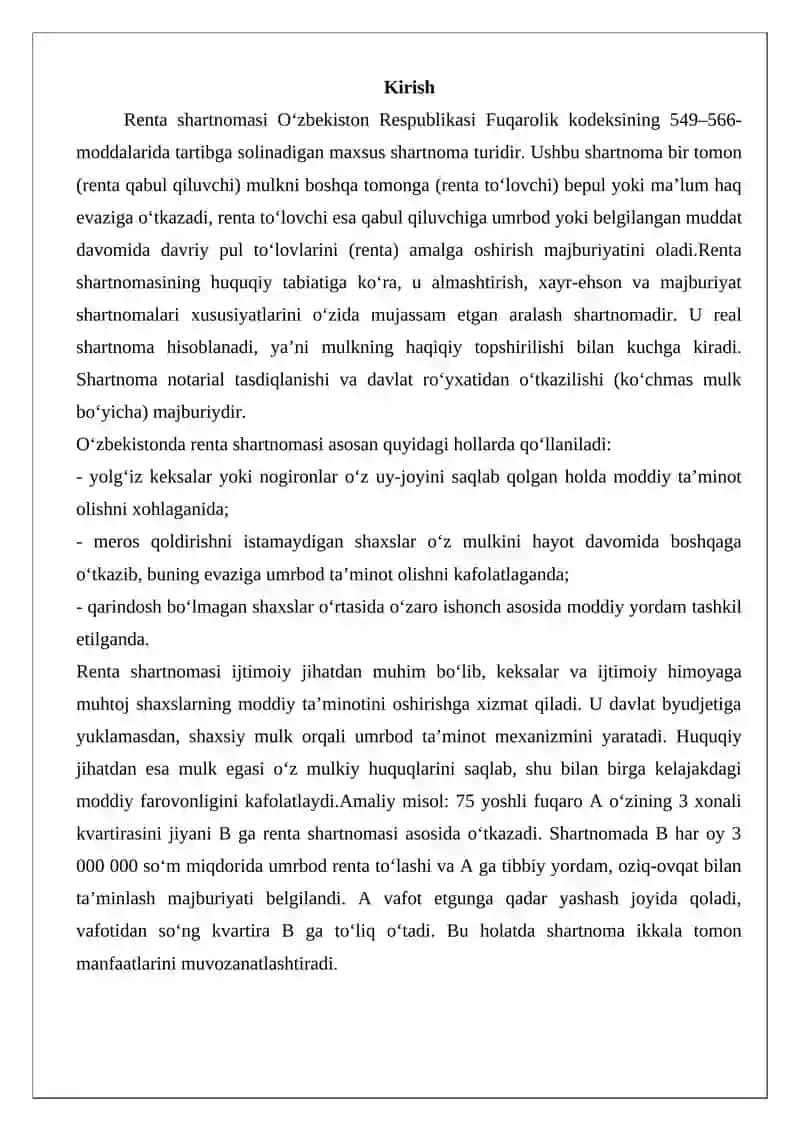 Renta shartnomasi 2