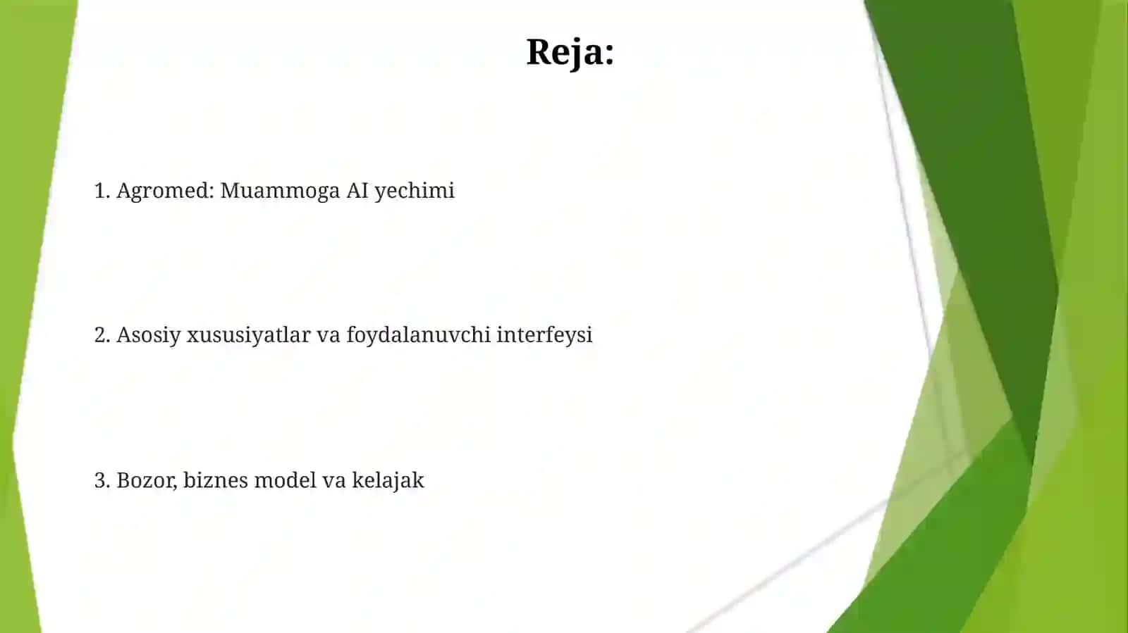 Agromed – Sun’iy Intellekt Asosidagi Qishloq Xo‘jaligi Yordamchi Ilovasi 2