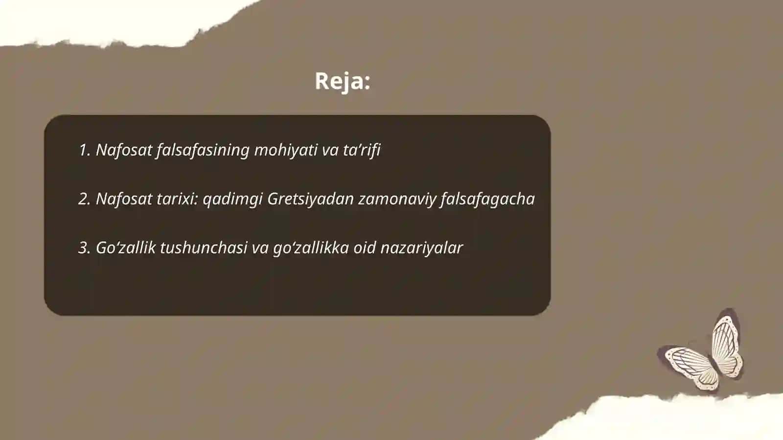 Nafosat falsafasi (Estetika) 2