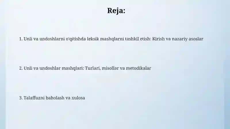 Unli va Undoshlarni O'qitishda Lexik Mashqlarni Tashkil Etish 2