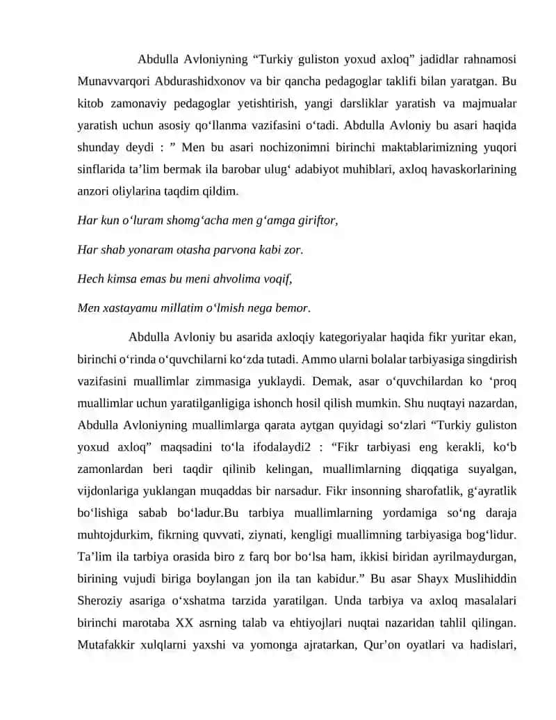 A. Avloniyning pedagogik qarashlari 2