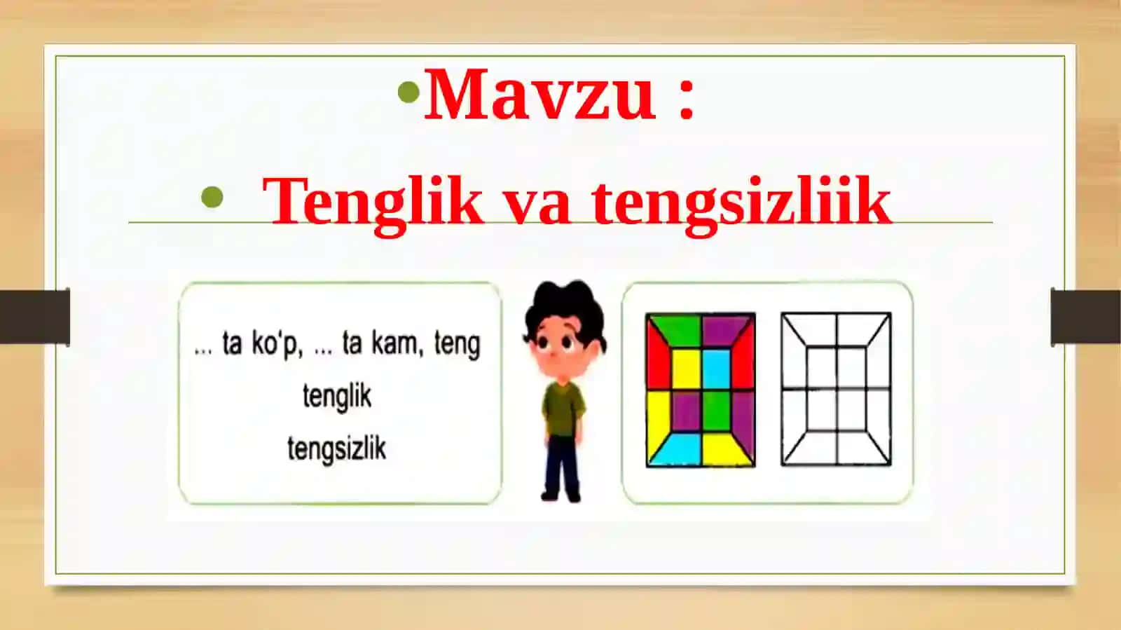 1-sinf.Matematika.Tenglik va tengsizlik 2