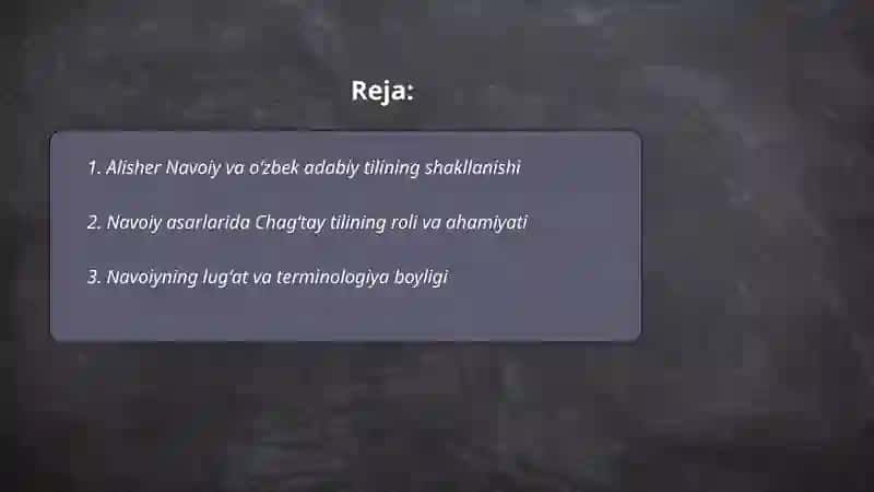 Alisher Navoiy - oʻzbek adabiy tilining asoschisi 2