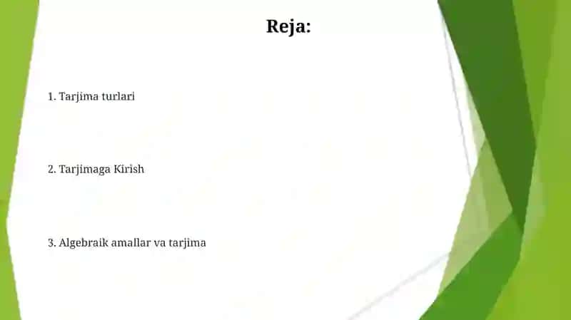 Algebraik amallar 2