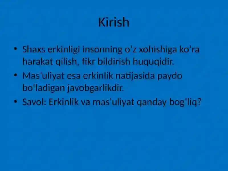 Shaxserkinligivamas’uliyatninguzviybog‘liqligi 2