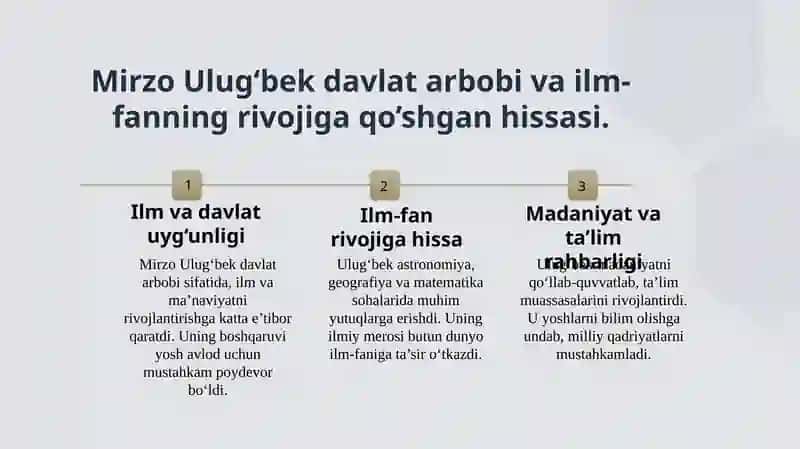 Mirzo Ulug‘bek: davlatarbobiva ilm-fan yulduzi 2