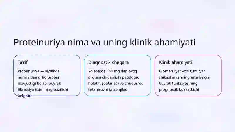 Proteinuriya, Gematuriya va Silindruriyaning Klinik Ahamiyati 2