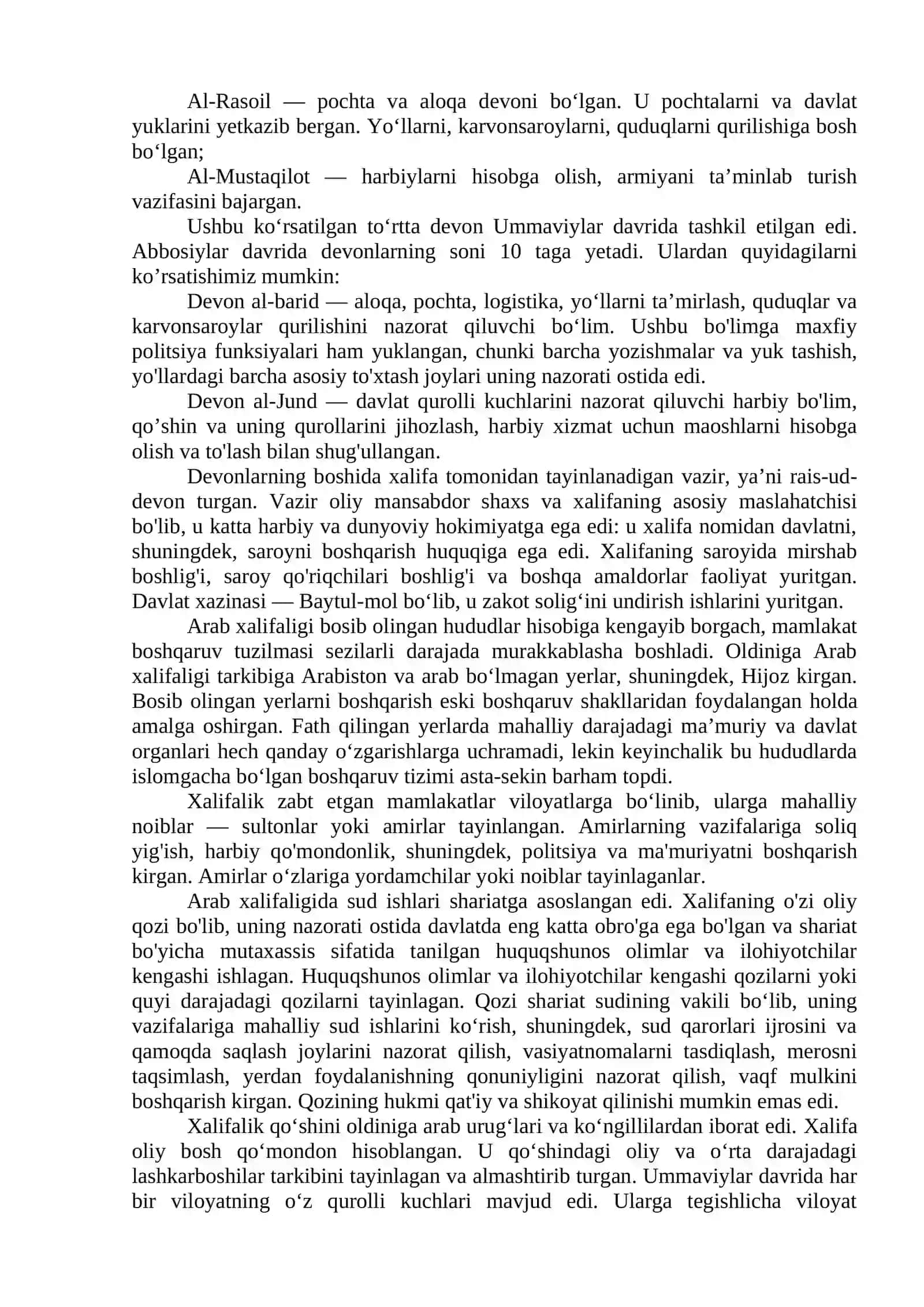 Arab xalifaligining siyosiy, ijtimoiy va iqtisodiy hayoti 2