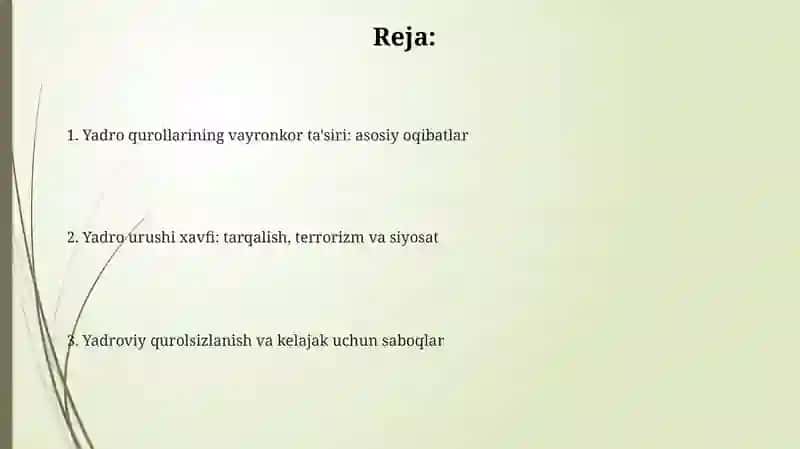 Yadroviy qurollar va ularning salbiy tasiri 2