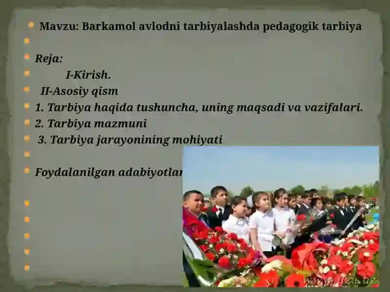 Barkamol avlodni tarbiyalashda pedagogik tarbiya 2