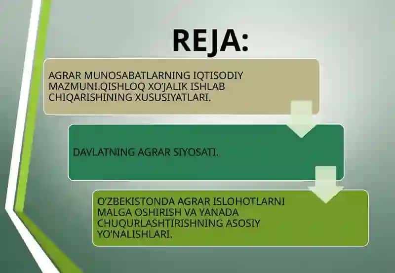 DAVLATNING AGRAR SIYOSATI 2