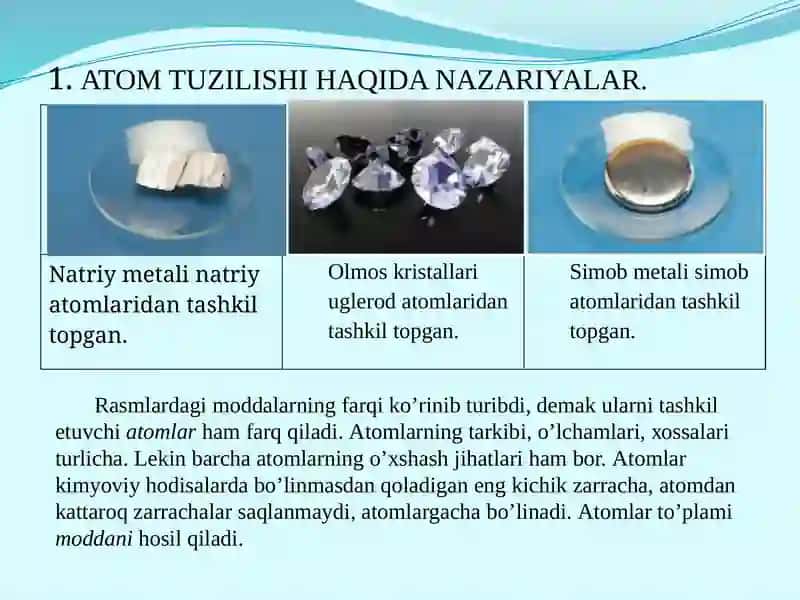 ATOM TUZULISHI. DAVRIY QONUN 2