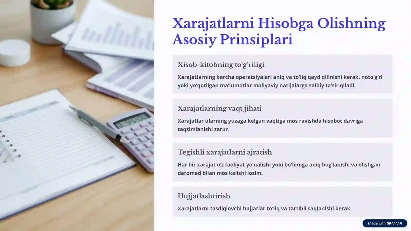 Moliyaviy Faoliyat Bo‘yicha Xarajatlarni Hisobga Olish 2